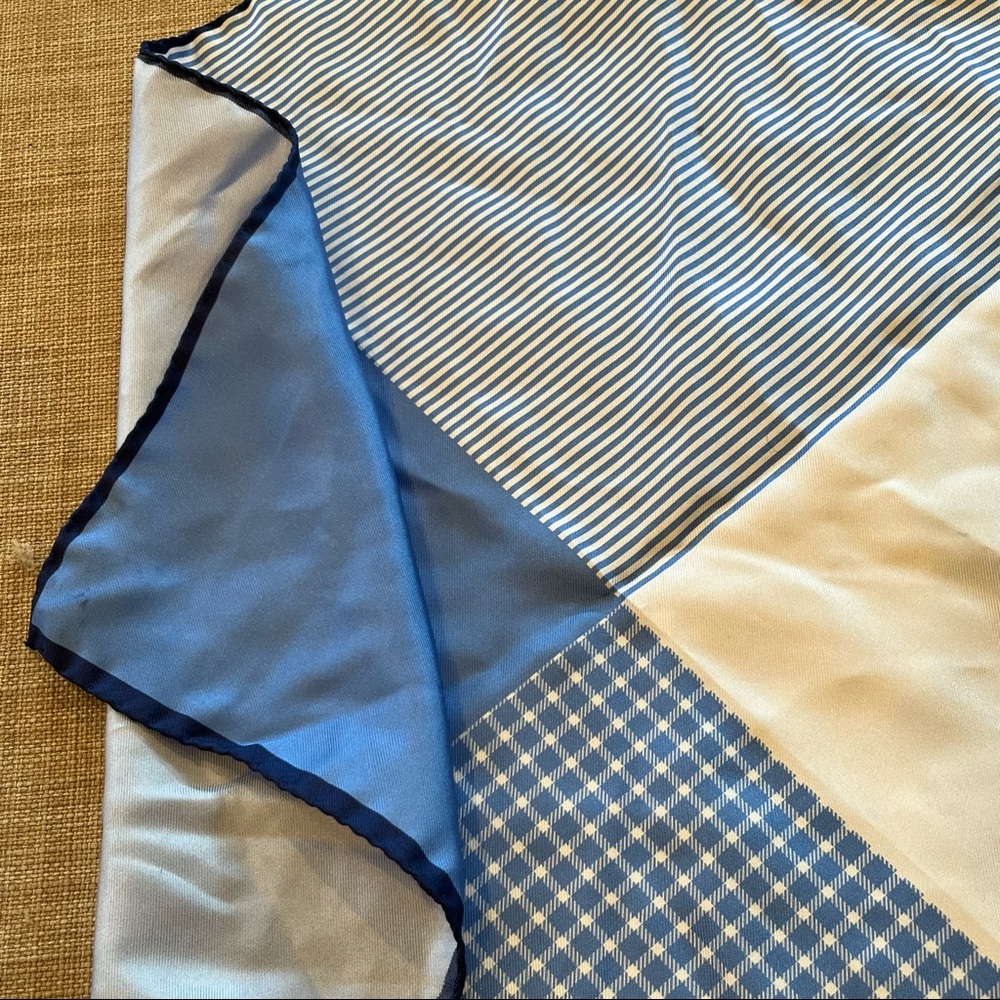 Peter Millar 100% Silk Pocket Square Multi patterns New Blue White